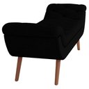 Ver imagem 5 de Puff Recamier Decorativo com Tachas 160 cm Santorini P05 Bouclê Preto - Lyam Decor