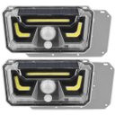 Ver imagem 1 de Luminaria Solar Arandela Parede Kit 2 Uni Spot Balizador Sensor Movimento Led Bionic Segurança Ilumi