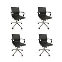 Ver imagem 3 de Kit 4 Cadeiras Escritório Home Office Giratória Baixa Moderna Esteirinha Rivatti