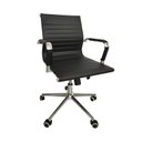 Ver imagem 4 de Kit 4 Cadeiras Escritório Home Office Giratória Baixa Moderna Esteirinha Rivatti