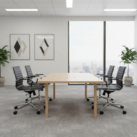 Kit 4 Cadeiras Escritório Home Office Giratória Baixa Moderna Esteirinha Rivatti