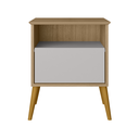 Ver imagem 4 de Mesa de Cabeceira Cancun Decorativa Quarto Criado Moderno C/ Gaveta e Prateleira Nicho