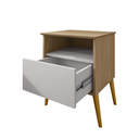 Ver imagem 3 de Mesa de Cabeceira Cancun Decorativa Quarto Criado Moderno C/ Gaveta e Prateleira Nicho