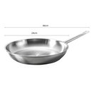 Ver imagem 2 de Frigideira Profissional 1,85l Brinox Fundo Triplo Inox 24cm Cozinha Industrial