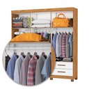 Ver imagem 7 de Guarda-roupa Casal Genova 6 Portas 4 Gavetas 22110 Cinamomo/branco - Carioca Móveis