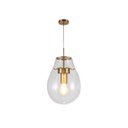 Ver imagem 1 de Pendente Metal Bronze Vidro Transparente 30cm 1e27 Paris Luz