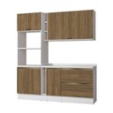 Ver imagem 2 de Armário de Cozinha Compacta 100% Mdf 205cm Branco/nogueira Celeste Kappesberg