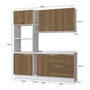 Ver imagem 3 de Armário de Cozinha Compacta 100% Mdf 205cm Branco/nogueira Celeste Kappesberg