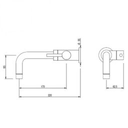 Torneira para Lavatório de Parede 1/4V P61 Japi - 2