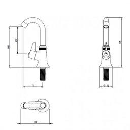 Torneira para Lavatório de Mesa Bica Móvel 1/4V 1195Ihp Japi - 2