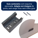Ver mais imagens de Porta Lisa Branca 60x210cm + Kit de Correr Sobrepor Alumínio