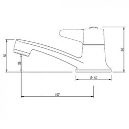 Torneira para Lavatório de Mesa ABS IHP 1/4V DN15 Japi - 2