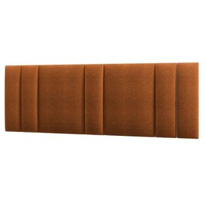 Cabeceira Estofada Iluminação Led Glow Cama King Size 200cm Bouclé Terracota