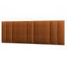 Cabeceira Estofada Iluminação Led Glow Cama King Size 200cm Bouclé Terracota - 1