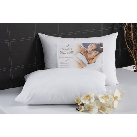 Travesseiro Max Soft Fibra de Silicone 50 X 70 X 30 Cm Percal Modelo Alto
