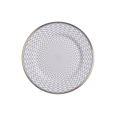 Conjunto com 6 Pratos de Sobremesa Acanthus Azul Ø21cm Alleanza Cerâmica