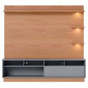 Ver imagem 2 de Estante para TV Até 70 Polegadas Campeche 1 Porta 1 Gaveta Freijó/Cinza Fosco - Colibri