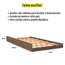 Ver imagem 6 de Beliche com Cama Auxiliar Jaspe Treliche Mdf Cor:castanho