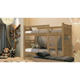 Beliche com Cama Auxiliar Jaspe Treliche Mdf Cor:castanho - 2