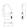Torneira para Cozinha Bica Móvel ABS DN15 1156MIHP Japi - 2