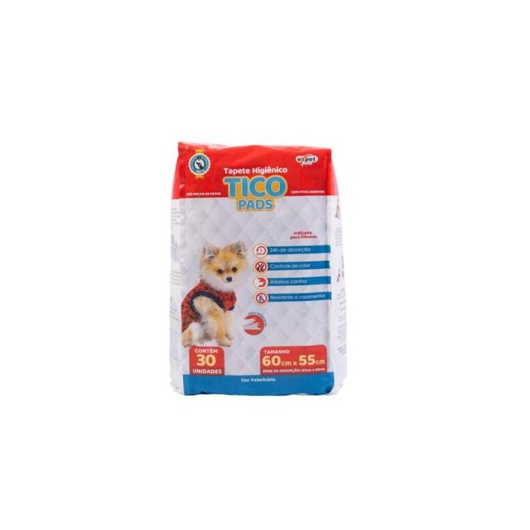 Tapete Higiênico Tico Pads com 30 Unidades 60x55cm Expet Tapete Higiênico Tico Pads com 30 Unidades 60x55cm Expet