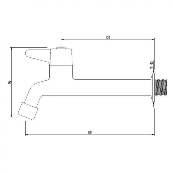 Torneira para Cozinha de Parede ABS 1158IHP Japi - 2