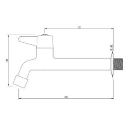 Torneira para Cozinha de Parede ABS 1158IHP Japi - 2