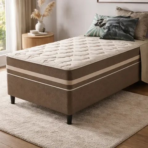 Cama Box com Colchão de Molas Ensacadas Classic Solteiro 78cm