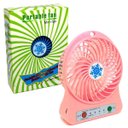 Ver imagem 1 de Mini Ventilador Portátil USB Recarregável 3 Velocidades Rosa
