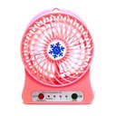 Ver imagem 2 de Mini Ventilador Portátil USB Recarregável 3 Velocidades Rosa