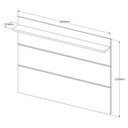 Ver imagem 4 de Rack com Painel para TV até 60 Polegadas 194cmx160cm Pés em Madeira Maciça Vivare
