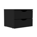 Ver imagem 1 de Mesa de Cabeceira Suspensa Multivisão Flow Gaveteiro Suspenso Aereo 2 Gavetas:preto