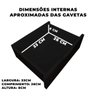 Mesa de Cabeceira Suspensa Multivisão Flow Gaveteiro Suspenso Aereo 2 Gavetas:preto - 4