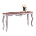 Ver imagem 1 de Aparador de Sala 116cm com Pés Luis XV e 1 Gaveta 70810 Linz Móveis - Off White/Imbuia