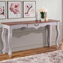 Ver imagem 2 de Aparador de Sala 116cm com Pés Luis XV e 1 Gaveta 70810 Linz Móveis - Off White/Imbuia