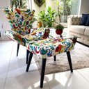 Ver imagem 2 de Puff Capitonê Luxo em Jacquard