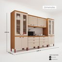 Ver imagem 4 de Cozinha Praga Modulada Composta por 06 Módulos 100% MDF com Paneleiros e Balcões