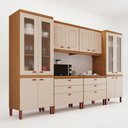 Ver imagem 3 de Cozinha Praga Modulada Composta por 06 Módulos 100% MDF com Paneleiros e Balcões