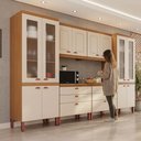 Ver imagem 2 de Cozinha Praga Modulada Composta por 06 Módulos 100% MDF com Paneleiros e Balcões