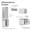 Ver imagem 4 de Armário de Cozinha Completa 270cm Branco/branco Veludo Lux Madesa 04