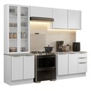 Ver imagem 2 de Armário de Cozinha Completa 270cm Branco/branco Veludo Lux Madesa 04