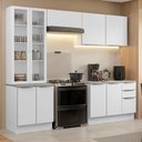 Ver imagem 1 de Armário de Cozinha Completa 270cm Branco/branco Veludo Lux Madesa 04