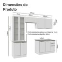 Ver imagem 3 de Armário de Cozinha Completa 270cm Branco/branco Veludo Lux Madesa 04