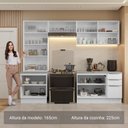 Ver imagem 5 de Armário de Cozinha Completa 270cm Branco/branco Veludo Lux Madesa 04