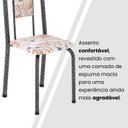 Ver imagem 6 de Conjunto de Mesa Tubular 120cm x 75cm Tampo Granito Ocre com 4 Cadeiras Lara Prata/Botanic Bege/Mart