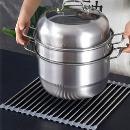Esteira Escorredora Cozinha Multifunções Inox Silicone 48x24 - 5