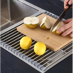 Esteira Escorredora Cozinha Multifunções Inox Silicone 48x24 - 3