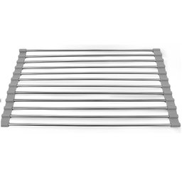 Esteira Escorredora Cozinha Multifunções Inox Silicone 48x24 - 1