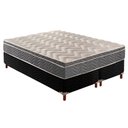 Ver imagem 1 de Cama Box Queen: Colchão Ortopédico Paropas D45/EP Confort Mega Firme + Base CRC Suede Black(