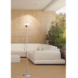 Luminária Chão 1,80m Pedestal Abajur Led Bivolt Pf-04 Prata - 8
